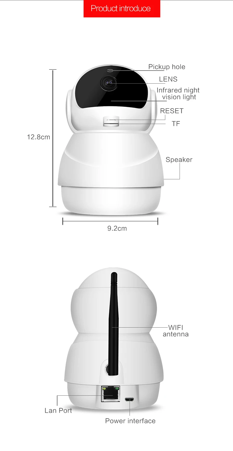 1080P ip-камера наблюдения Wifi камера детский монитор HD CCTV камера 360 градусов панорамный рыбий глаз ночного видения двухстороннее аудио