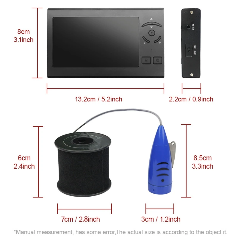 “ Inventor dos Peixes Lcd Subaquática Câmera 300 m