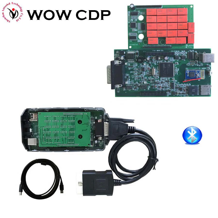 

A++ quality WOW CDP WOW SNOOPER 5.00.12 V5.008R2 Bluetooth with best Green PCB White nec relays Diagnostic Tools vd tcs pro plus