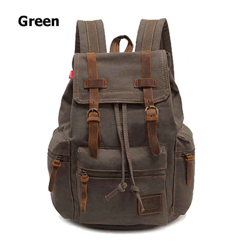 Men Canvas Backpack Vintage Women New Fashion Travel Bags Large Capacity Teenager School Backpacks Anti-theft Rucksack BP0186 (9)