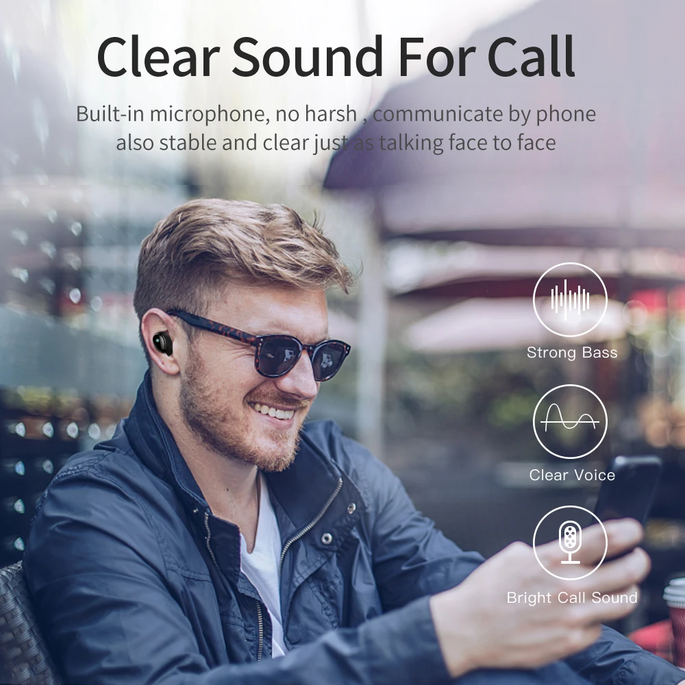 Awei T5 TWS V5.0 HiFi настоящие беспроводные стерео спортивные Eearbuds наушники Bluetooth с