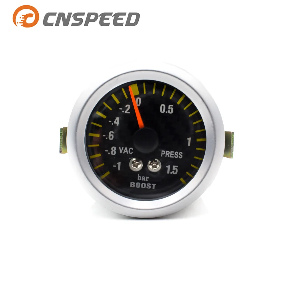 CNSPEED 52 мм Бар турбо Boost Gauge с датчиком автомобильный измеритель машинное оборудование углеродное волокно лицо автомобиля турбо Boost метр YC100032