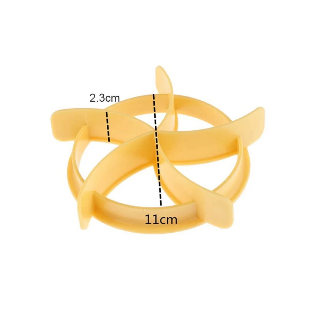 Yellow Plastic Homemade Pastry Cutter Dough Cookie Press Bread Rolls Molds Stamp Baking
