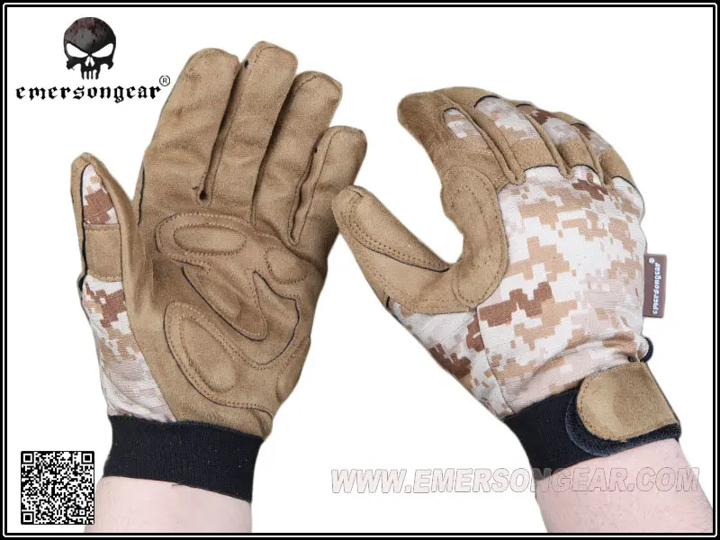 

Outdoor Shooting Hunting Gloves Emerson Tactical Full Finger Lightweight Camouflage Glove AOR1 EM5366