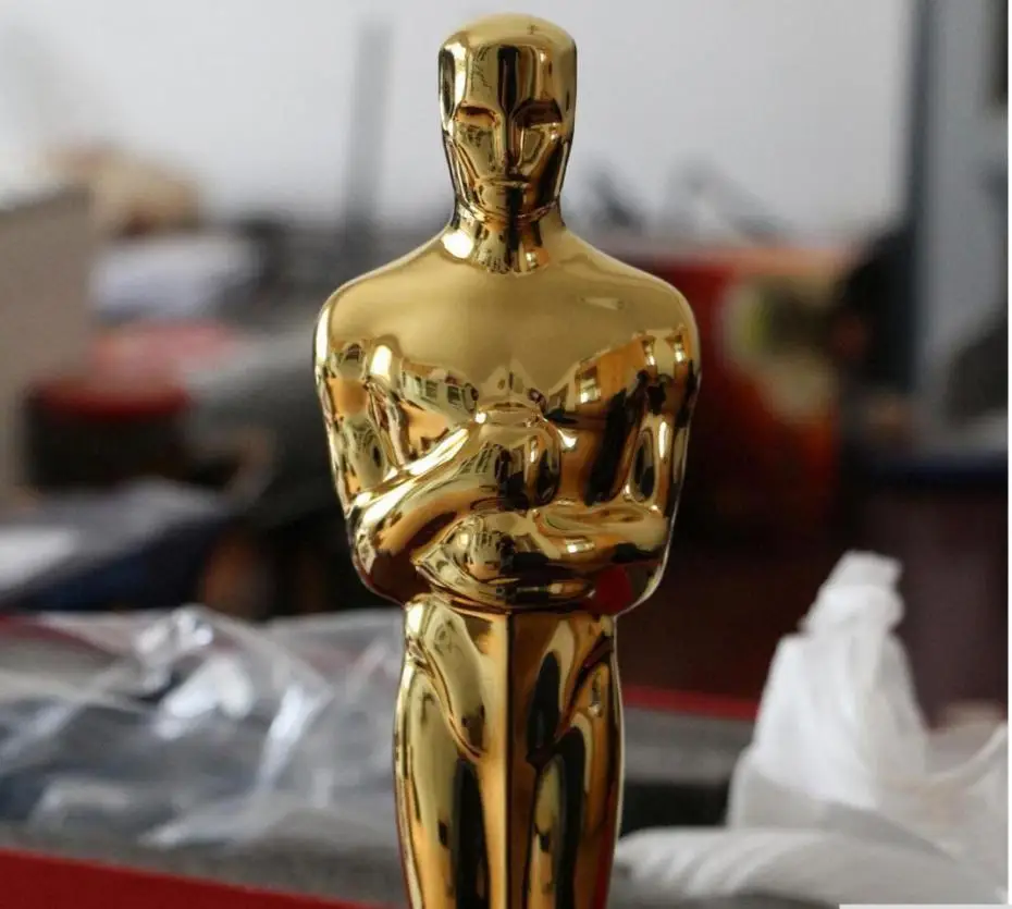 

Bronze Oscar Trophy Statue Award Gold-plated 1:1 Oscars Statuette 100% Prototype Replica Gift Packageing