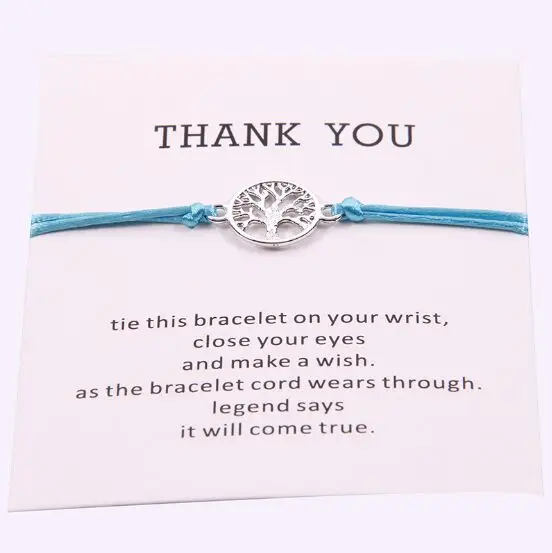 

1pc Life Tree Charm Wish Crad Bracelet Red String Bracelets for Women Men Kids Lovers Couple Jewelry 7774-7777