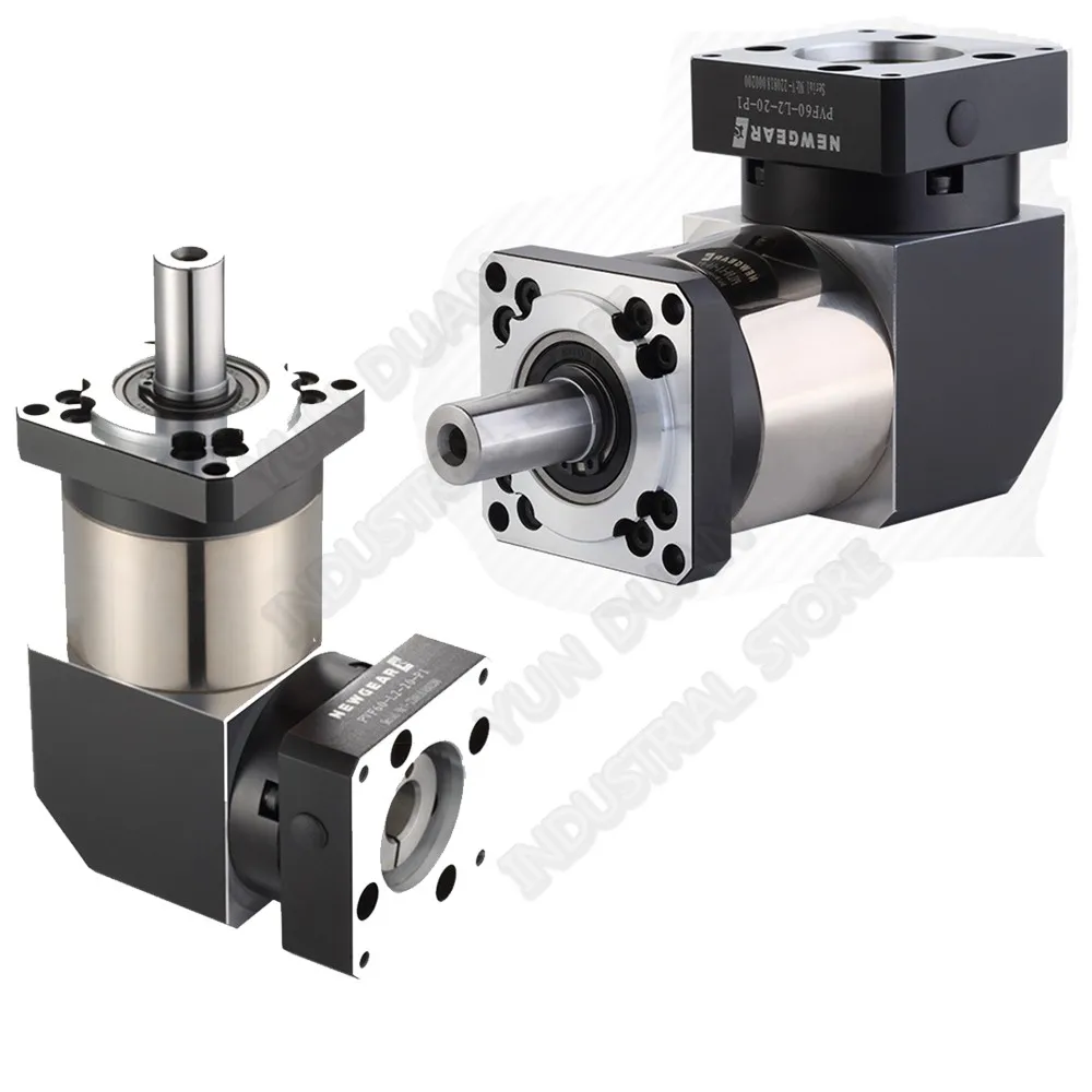 

12-100:1 Ratio Right Angled Planetary Reducer Gearbox Corner Reducer 19MM Input For 80MM 90MM 600W 750W AC Servo Motor 86 nema34