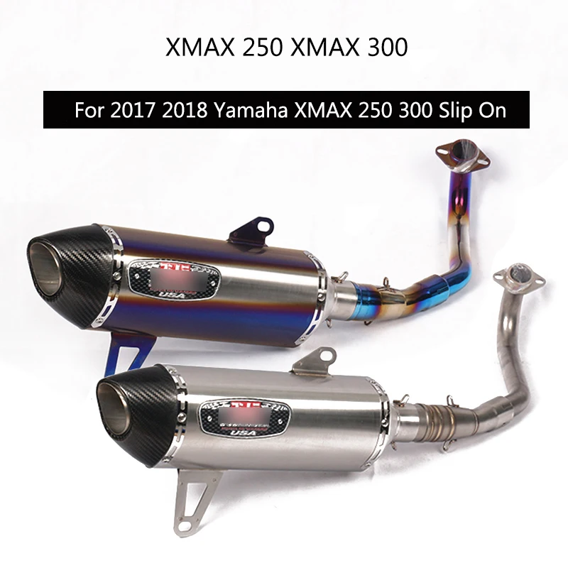 Полная выхлопная система) для Yamaha XMAX 250 XMAX 300 выхлопная труба скольжения на 51 мм мотоциклетный коллектор Средний хвост побега