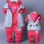 

The new 0-1-2-3-4 year old and spring loaded long sleeve children's three suits baby girl children's clothing baby children's cl