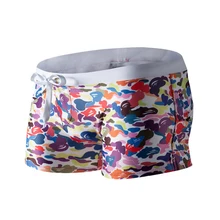 Летние мужские сексуальные бикини трусы с принтом, спортивные штаны, мужские пляжные шорты, шорты для серфинга, мужские плавки Maillot De Bain