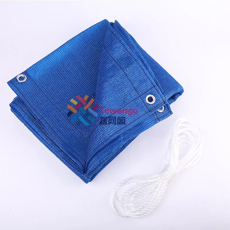 1x3m blue Tewango синий красный солнцезащитный крем для патио теплоизоляция сетка 160gsm HDPE тени паруса садовое растительное покрытие 95% УФ блок 1 м пространство d-кольцо - Цвет: 1x3m blue