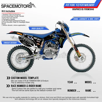 

MotoSpace Customized Team Graphics Backgrounds Decals 3M Stickers For YAMAHA YZF250/400/450/426 98-02 03-05 98-02 03-06 040