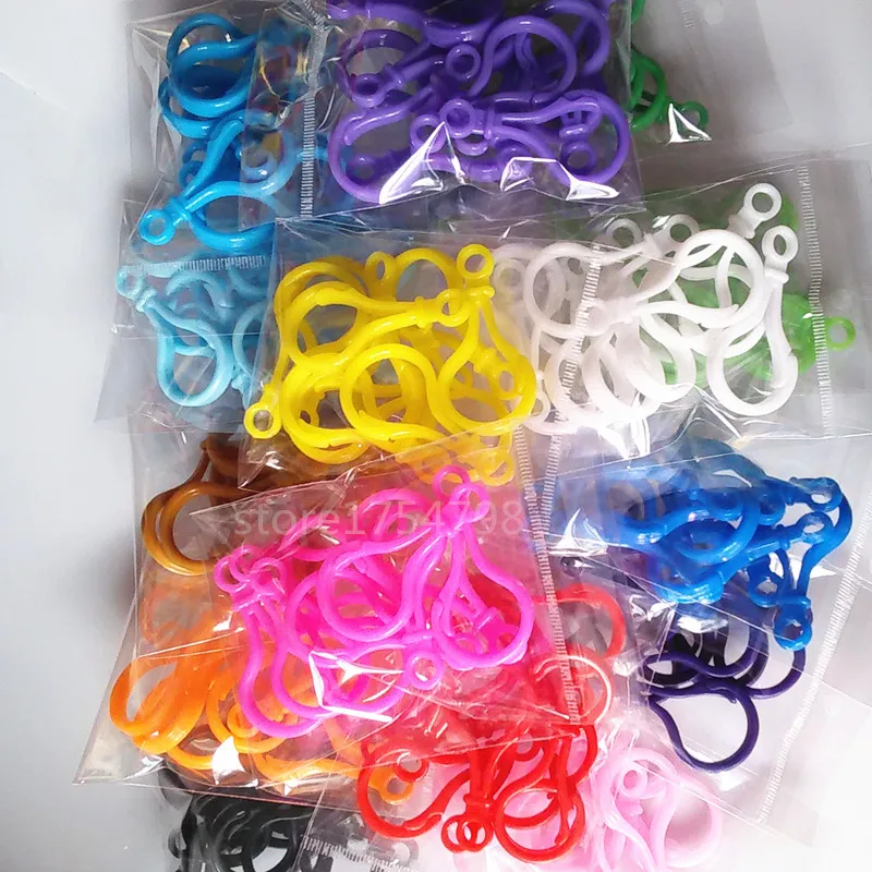 60 шт./лот Пластиковые Крючки для ключей 15 цветов аксессуары для ключей