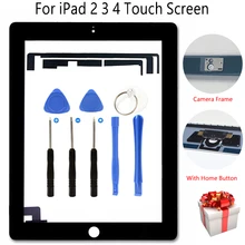100% Brand New Para iPad 2/3/4 tela Digitador Da Tela de Toque Com Botão Home LCD Painel Frontal substituto Para O iPad 2/3/4 Toque(China)