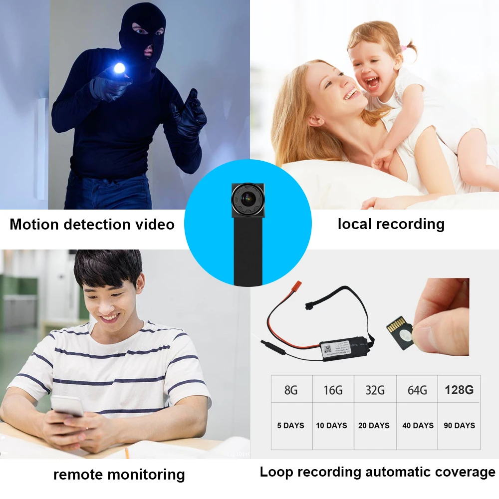 1080P DIY  Mini Wifi Wireless camera battery Camera wifi video Sound Recording remote Motion Detection Alarm Security Camera