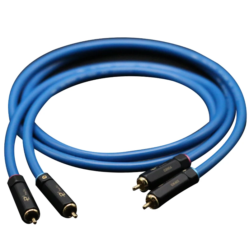 

Pair ST-48B Silver Plated RCA Audio Cable HIFI RCA To RCA Extension Cable Gold Plated RCA Plug Cable