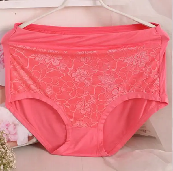 AS07 pantalon femme 2018 New Lace Modal Sexy Briefs Women Plus Size 6XL High Waist Panties