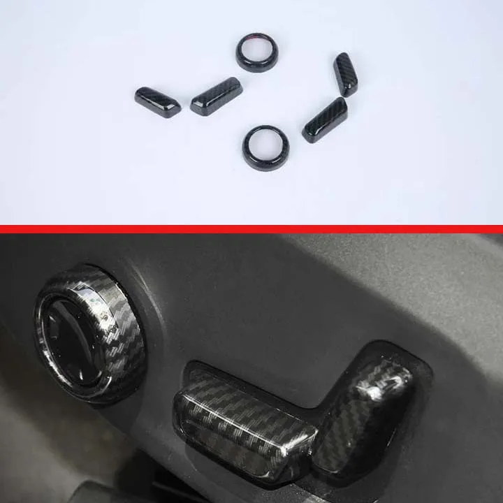 

For Volvo XC60 2018 2019 S90 V90CC XC90 Carbon Fiber Style Interior Inner Seat Adjustment Switch Knob Button Cover Trim