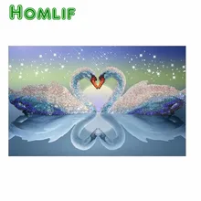 Алмазные Лебеди вышивка на заказ Алмазная картина Полная площадь значок с вышивкой в виде ромба узор на коробочка с фотографией фото блонд