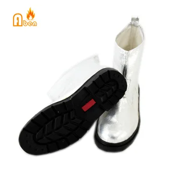 

Aluminum foil composite fireproof fabric steel bottom safety fire proof boots(Resistant 1000 degree)