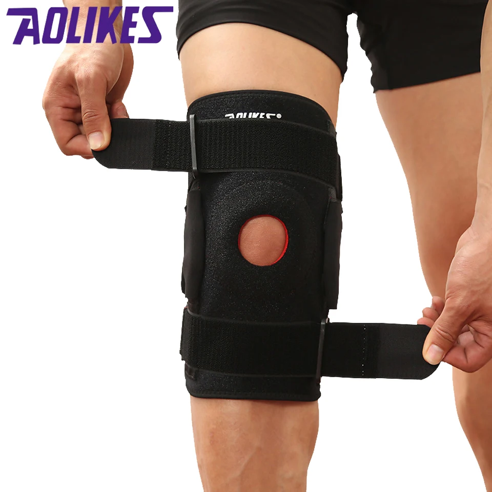 

AOLIKES 1PCS Adjustable Knee Patella Support Brace Sleeve Wrap Cap Stabilizer Sports Knee care Portable Knee Protectors