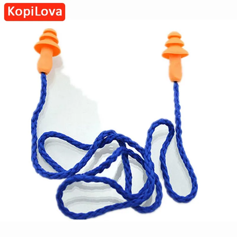 

Wholesale 10pairs/lot Ear Plugs With String Hearing Protection Noise reducer Ear Protector Ear Buds For Sleeping Studying