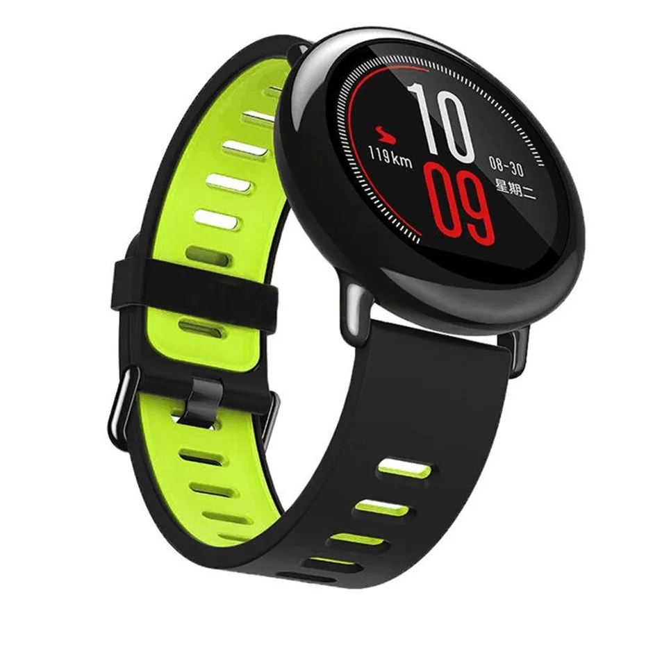 Ouhaobin популярный 22 мм сменный силиконовый спортивный ремешок для Xiaomi HUAMI AMAZFIT Смарт часы ремни многоцветный Sep11