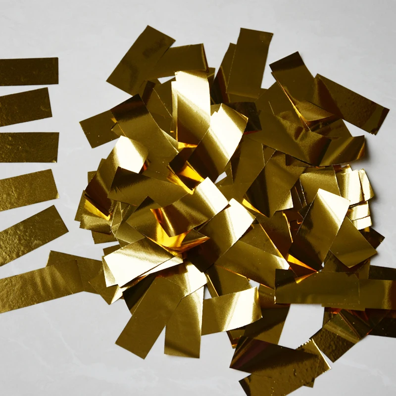 Золотая retangal 2*5 см, бумага из фольги, конфетти, измельченная ...