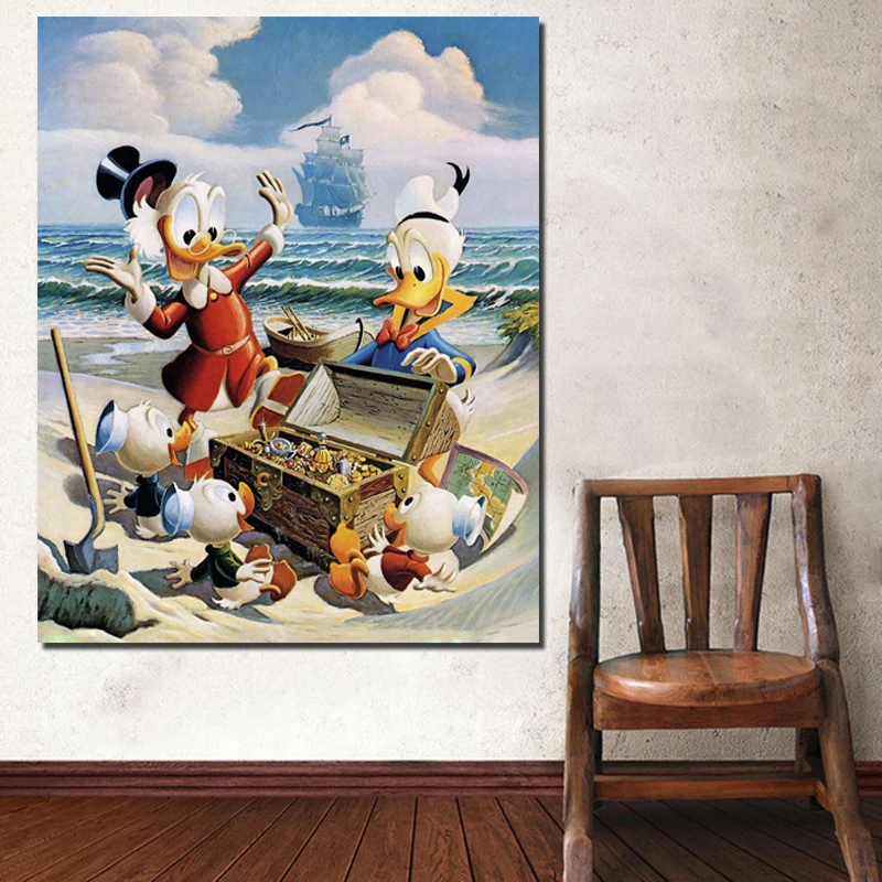 

Donald Duck Surprise Box Wall Art Canvas Painting Posters Prints Modern Painting Wall Picture For Living Room Home Decor Artwork