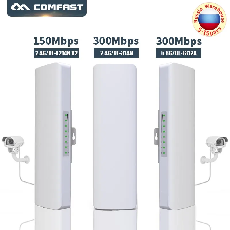 Наружный беспроводной мост CPE 2 4G & 5G 150/300 Мбит/с широкодиапазонная 14Dbi антенна Wifi