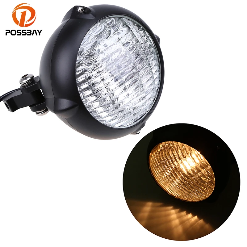

POSSBAY 7" Universal Motorcycle Headlight High Low Beam Cafe Racer Motocicleta Headlamp For Harley Sportster XL 883 1200 Chopper