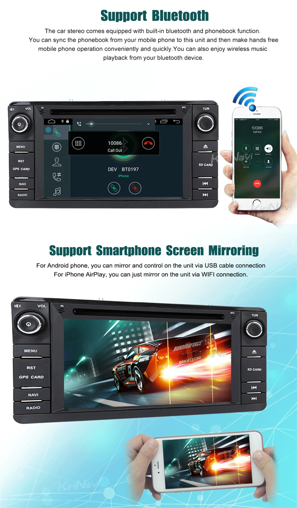 Cheap KiriNavi Octa core 4G LET android 7 car radio for Mitsubishi Outlander Lancer ASX gps 2013 - 2017 support 4K Video 4G 4