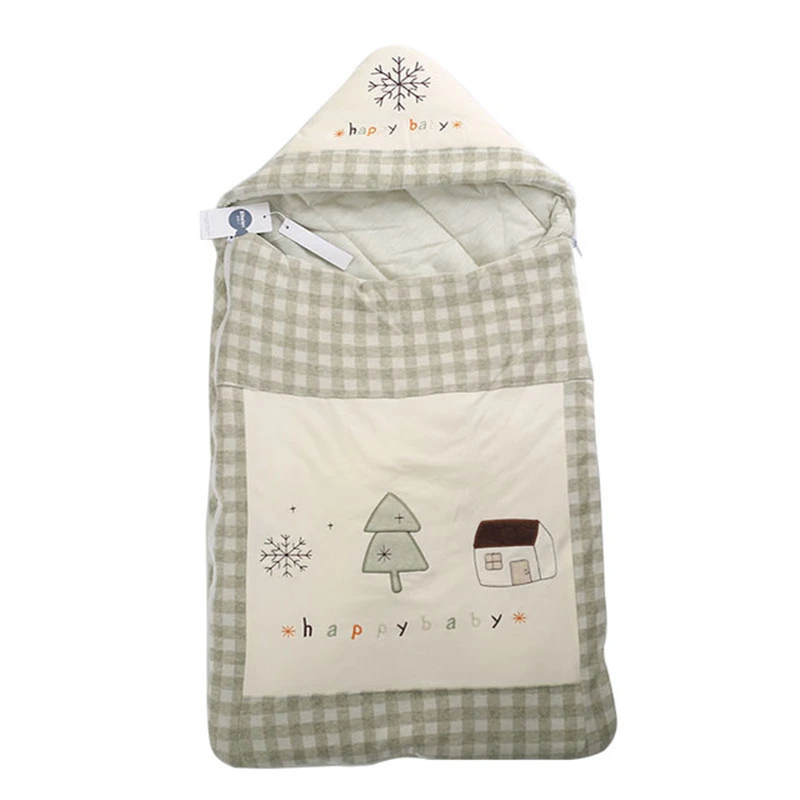 

Plaid Pattern Soft Breathable Baby Sleeping Bag 1 pcs Cotton Infant Swaddle For 0-12 Months Winter Autumn Baby Blanket Envelope
