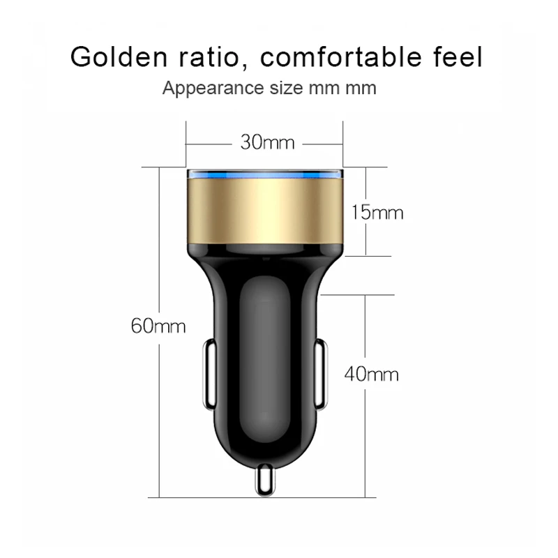 Автомобиль прикуривателя Универсальный USB адаптер Dual Usb Автомобильное Зарядное устройство 3.1A автомобиля Зарядное устройство с автомобиля Напряжение Дисплей для телефона moto зажигалка usb прикуриватель