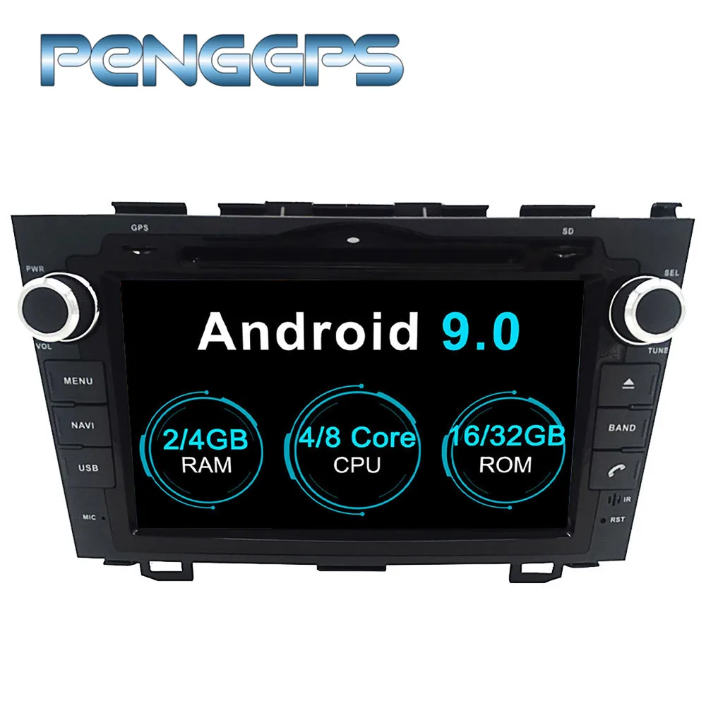 Автомагнитола на Android 9 0 с GPS навигацией 2 Din для Honda CRV 2006 2011 CD DVD плеер IPS экран Bluetooth