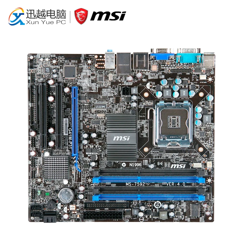 

MSI G41M-P31 Desktop Motherboard G41 Socket LGA 775 DDR3 8G SATA2 USB2.0 Micro-ATX