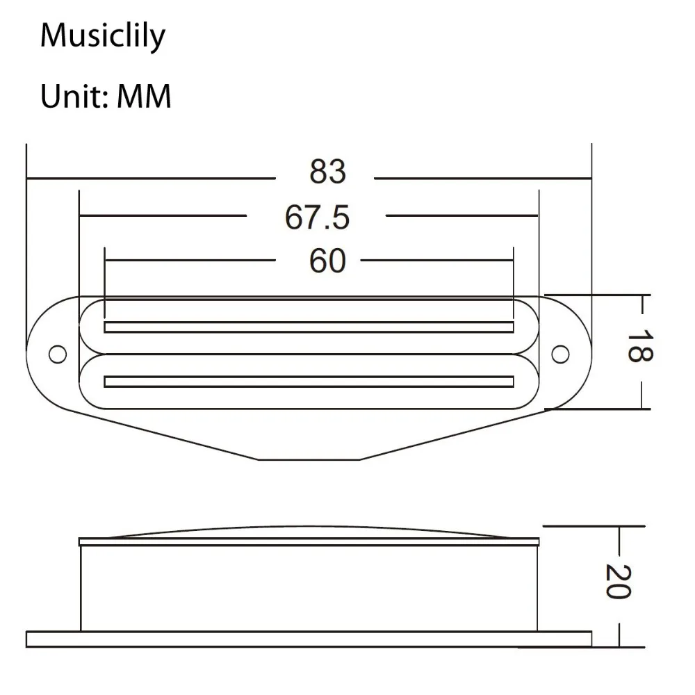 Musiclily Pro Hot Rail одна катушка Размер хамбакера пикапы двойное лезвие для Страт