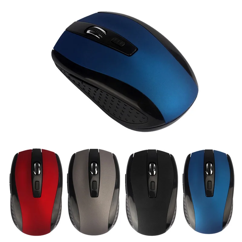 

2.4G Wireless Mouse Portable Optical 6 Buttons 1200 DPI Mice For Computer PC Laptop Gamer Black Blue Silver Red Color Mouse