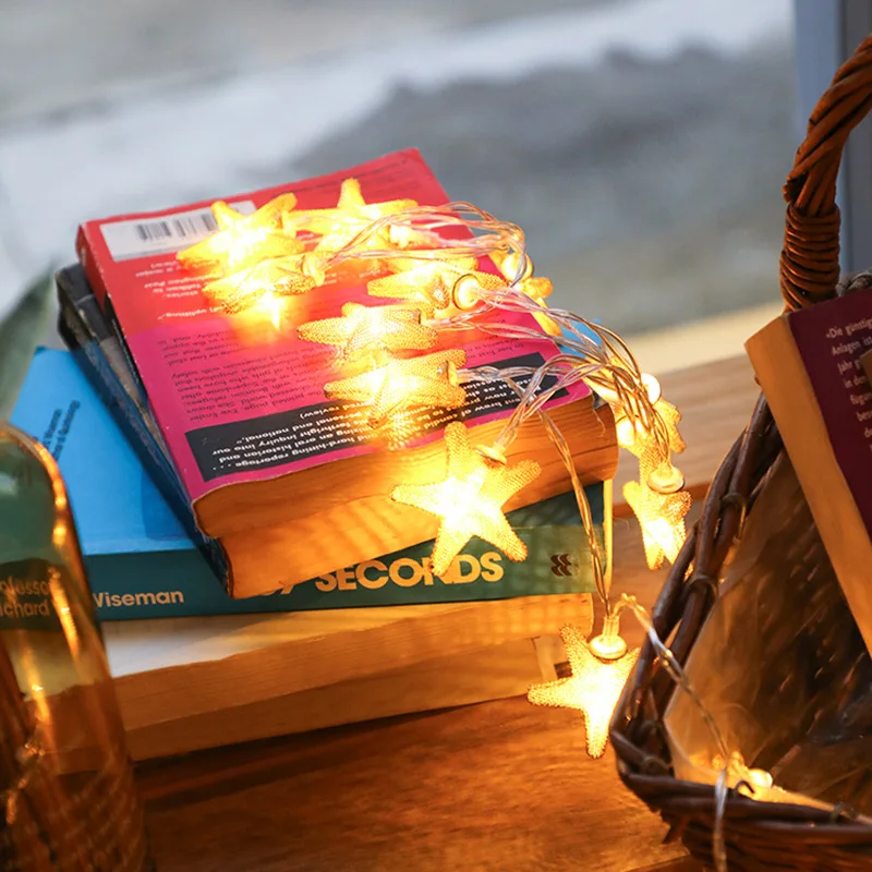 Ds20EUSeaStarMetal string light holiday fairy lamp (10)
