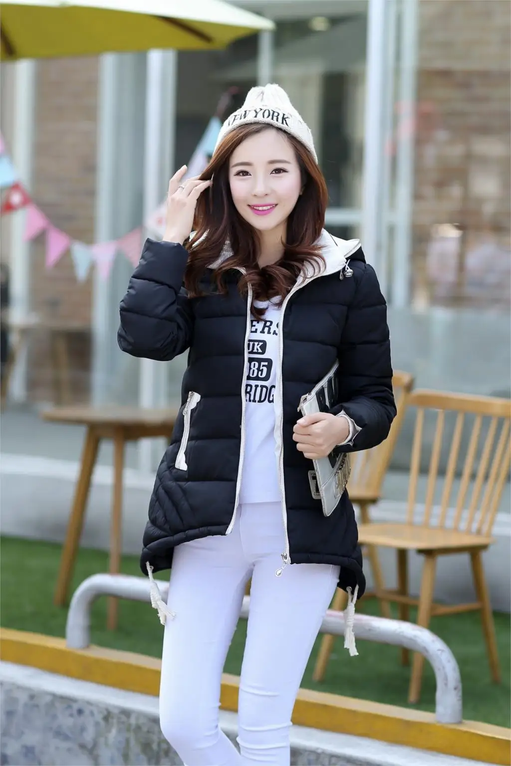 Тонкие длинные зимняя куртка Женские повседневные Пиджаки больших размеров в Корейском стиле перо мягкий Куртки Vestidos yl018