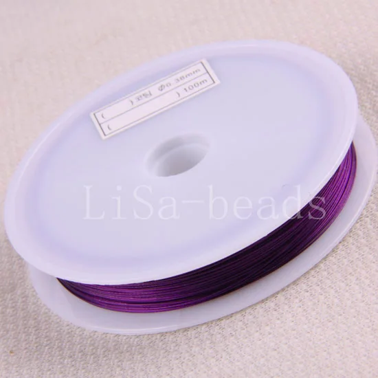 

Free Shipping New without tags Purple 0.38MM Stainless Steel Wire Necklace Fitting 50M 1Pcs RN064