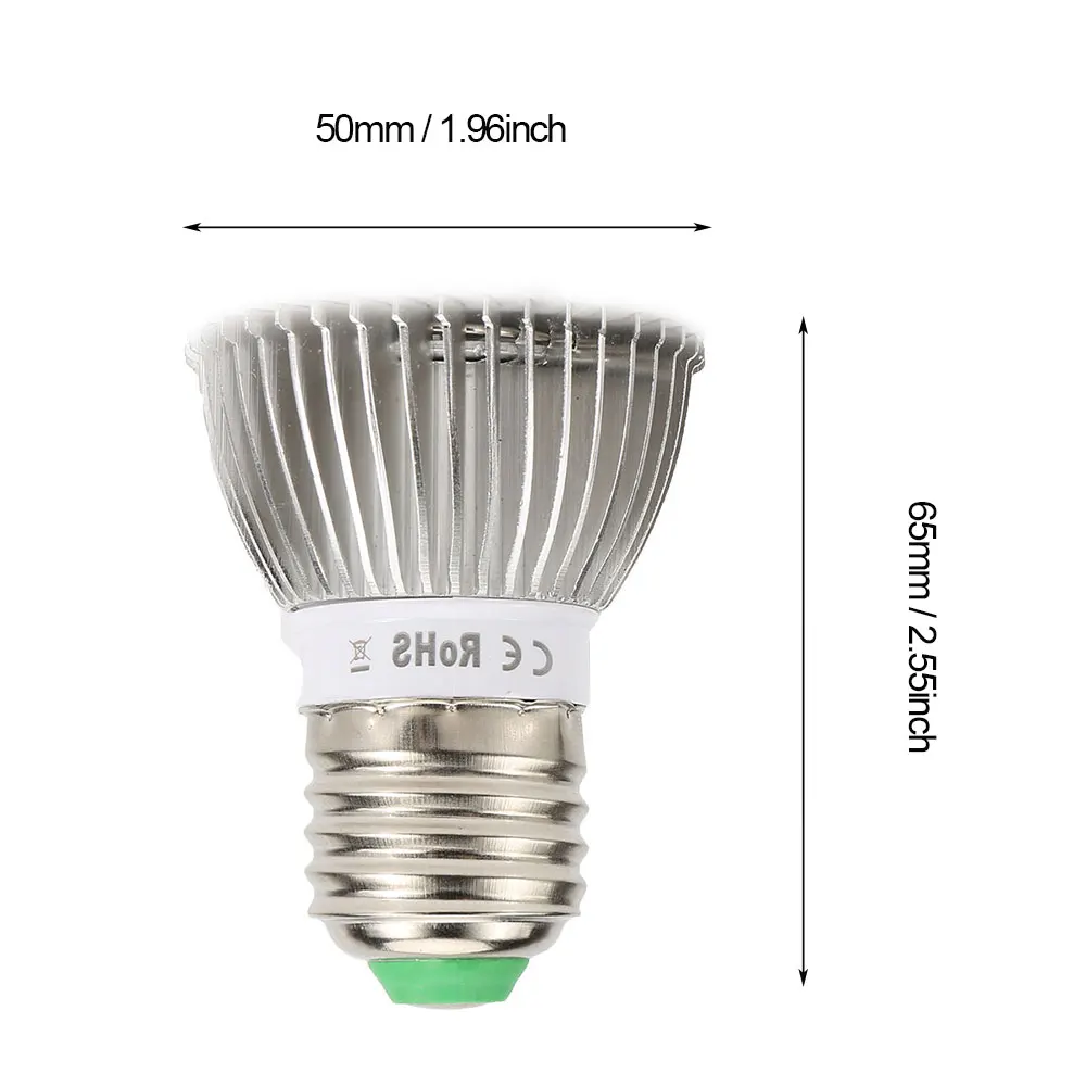 Фитолампа светодиодная полного спектра 18 светодиодов 4 шт./лот Е27|hydroponic lamp|full spectrum