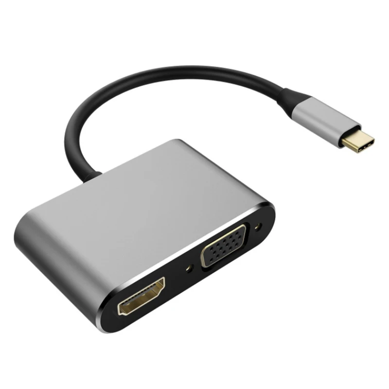 

USB Type C to HDMI VGA Adapter Male to Female Type-C Converter Audio Video Cable for Macbook chromebook Samsung S8 USB-C phone