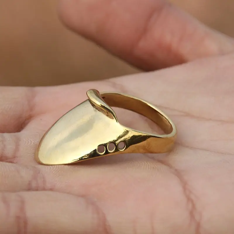 8 SIZE Archery Thumb Finger Handmade Traditional Brass Wrist Archery