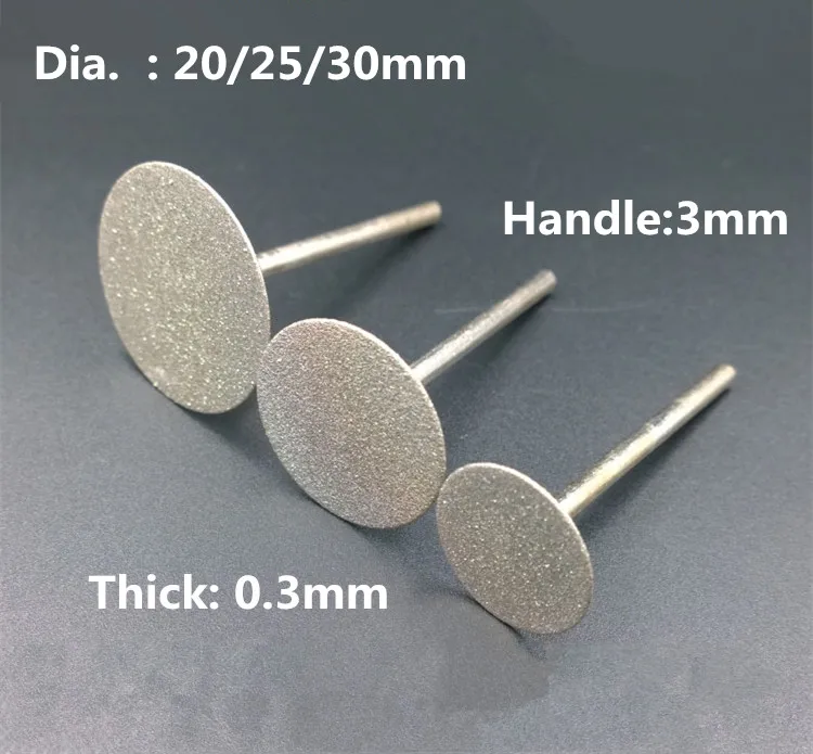 20/25/30mm 3mm handle emery abrasive disc tool for cutting jude