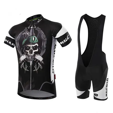 Malciklo мужские спортивные наборы Велоспорт Джерси Ropa Ciclismo Hombre Велосипедное трико/велосипедная одежда для велоспорта - Цвет: Jersey and bib Pants