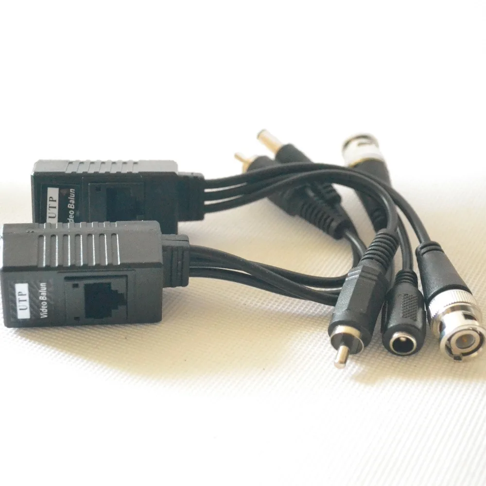 2 шт. HD CVI/TVI/AHD видеокабель трансивер CCTV BNC UTP RJ45 кабель Power Over CAT5/5E/6 для камеры |