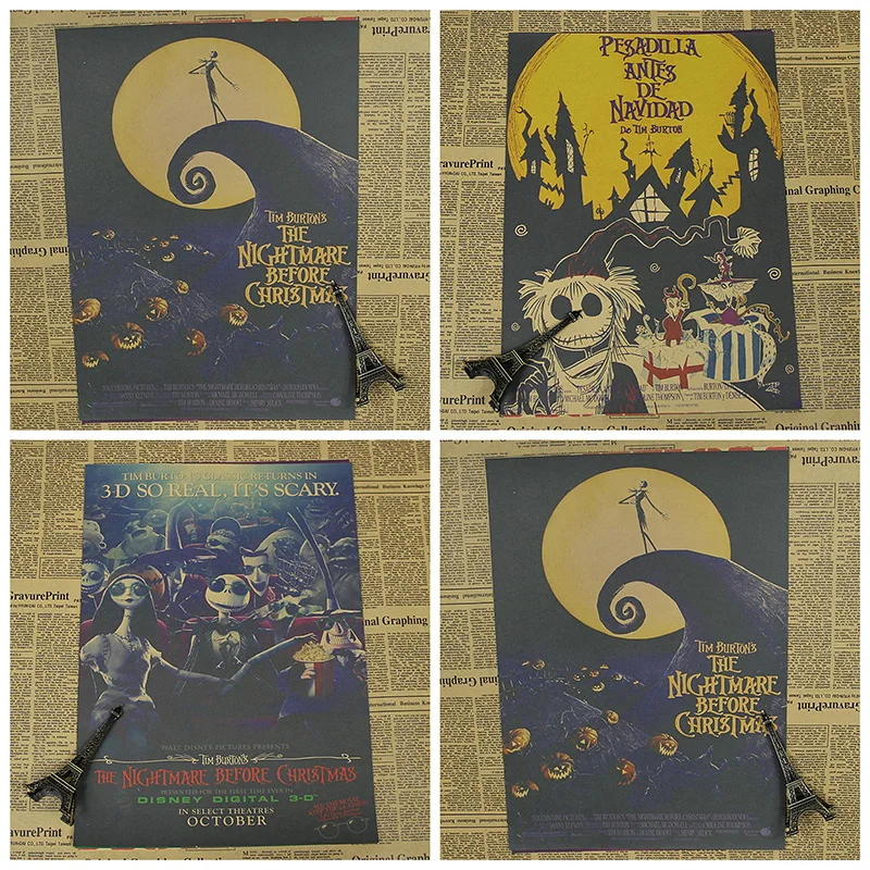 

The Nightmare Before Christmas Movie Poster Decorative Kraft Paper Poster/wall sticker