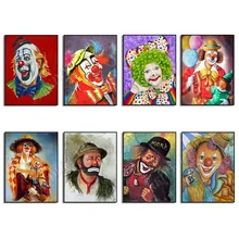 Pintura diamante ponto cruz pessoas palhaço diy 5d diamante mosaico bordado frisado padrões strass needlework artesanato presentes