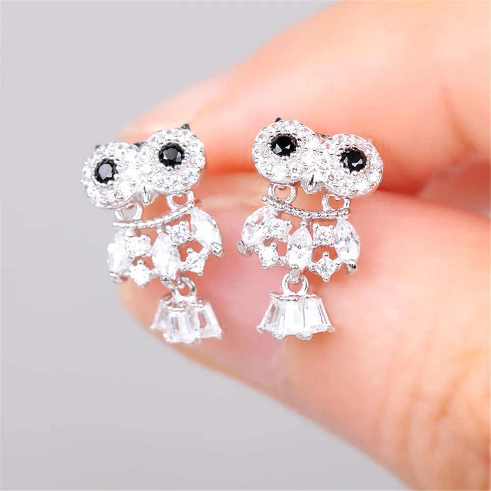 

Earring Cute Crystal Rhinestone Owl Girls Stud Earrings For Women Animal Earrings Free Shipping